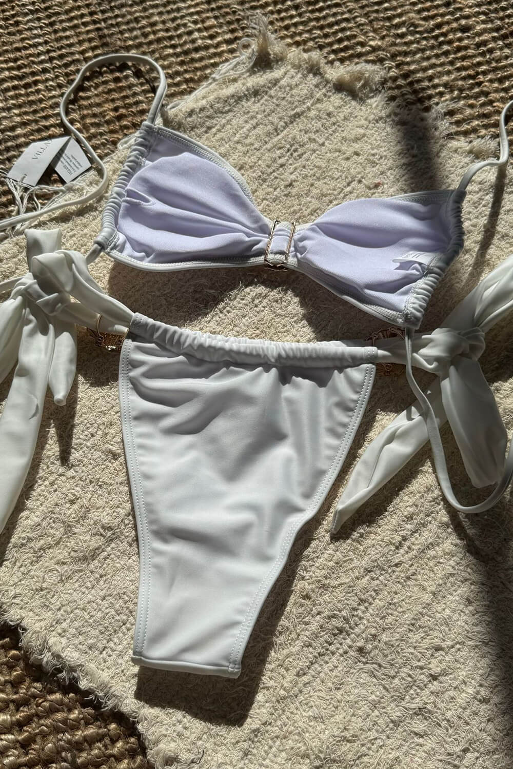 Seashell Bralette Bandeau Tie Side Bikini Set