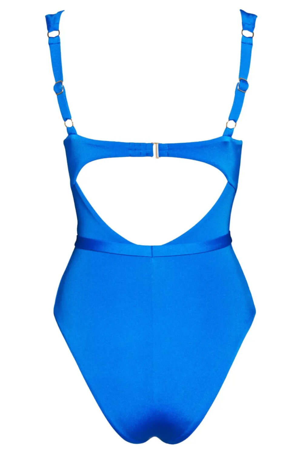 Ruched Balconette Underwire Seashell Belted One Piece Swimsuit