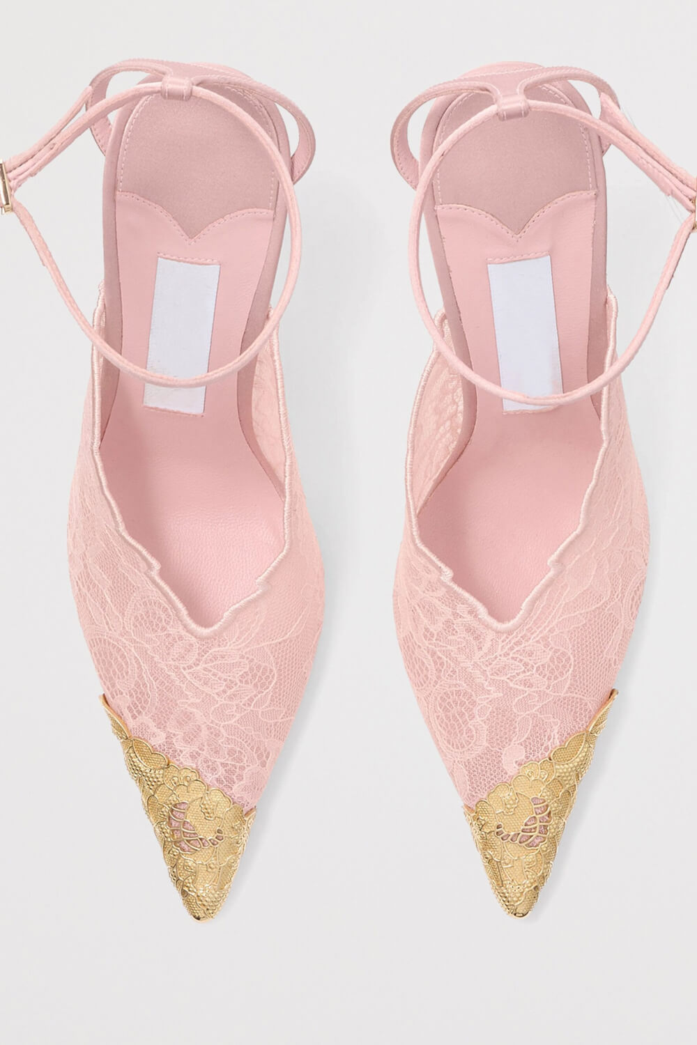 Lace Pointed Toe Stiletto Heeled Pumps