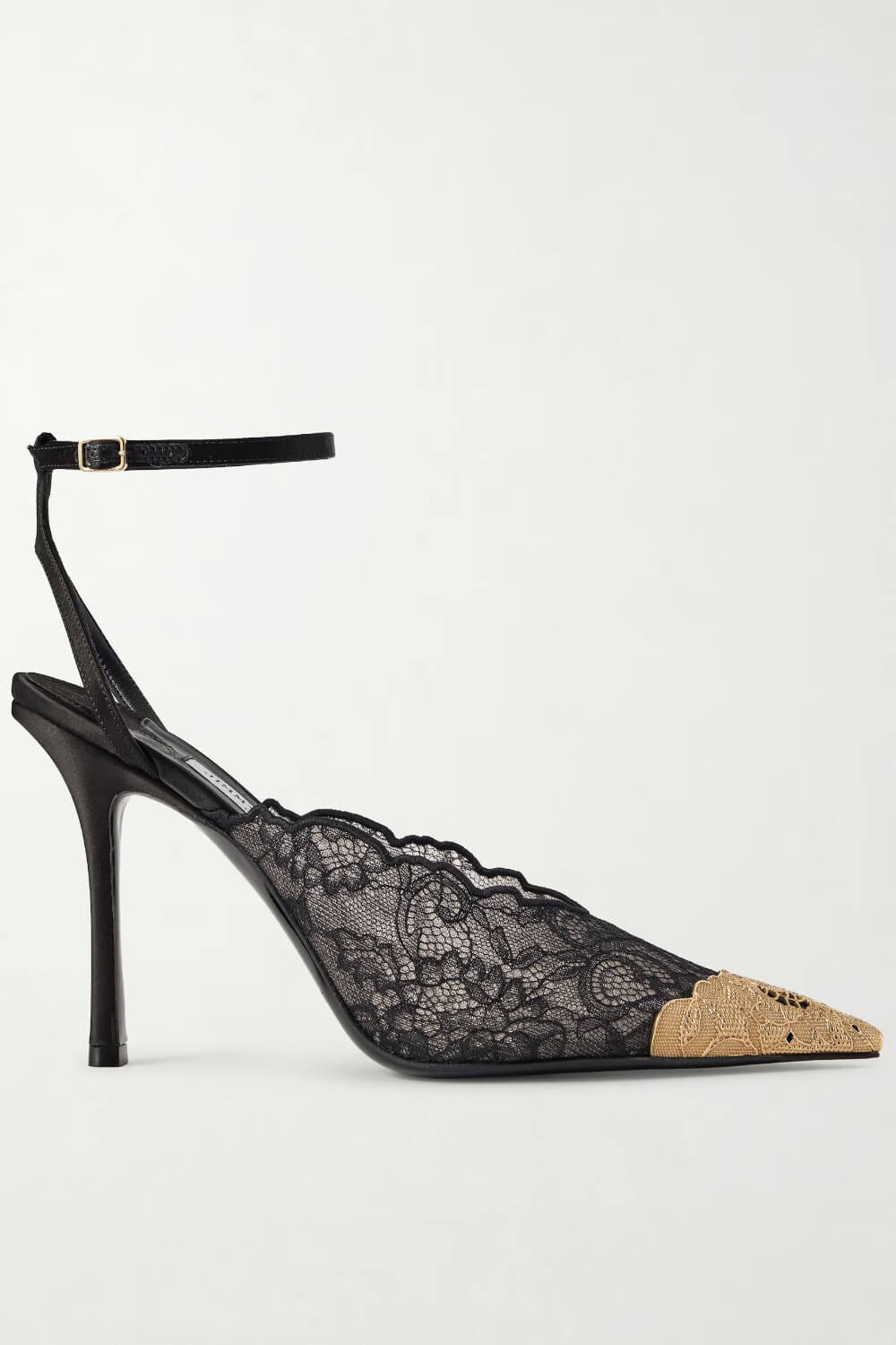 Lace Pointed Toe Stiletto Heeled Pumps