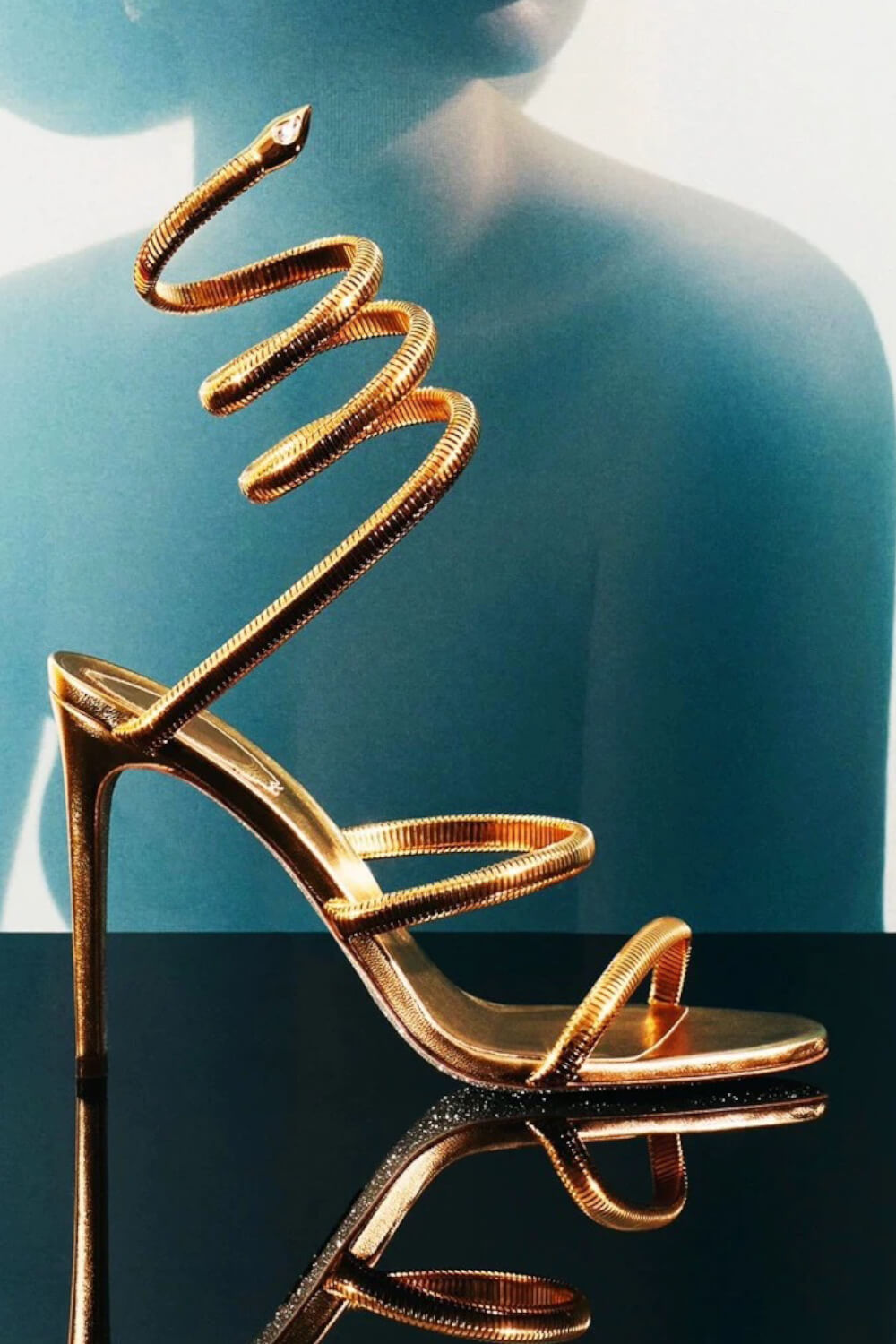 Metallic Ankle Wrap Around Open Toe High Heel Sandals