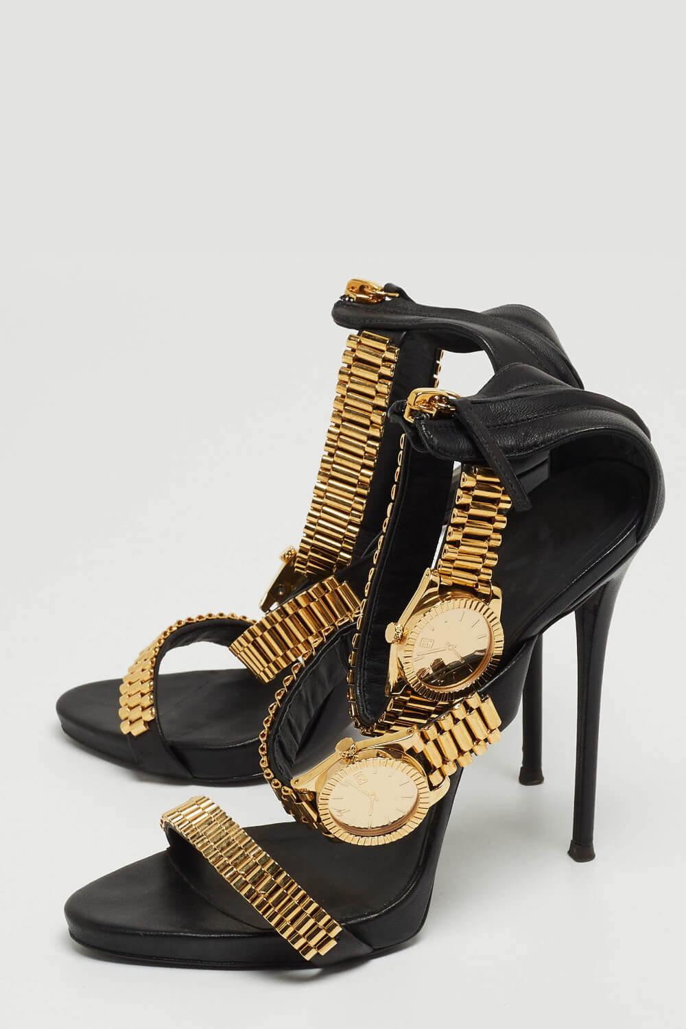 Watch Strap Open Toe Stiletto Heel Sandals