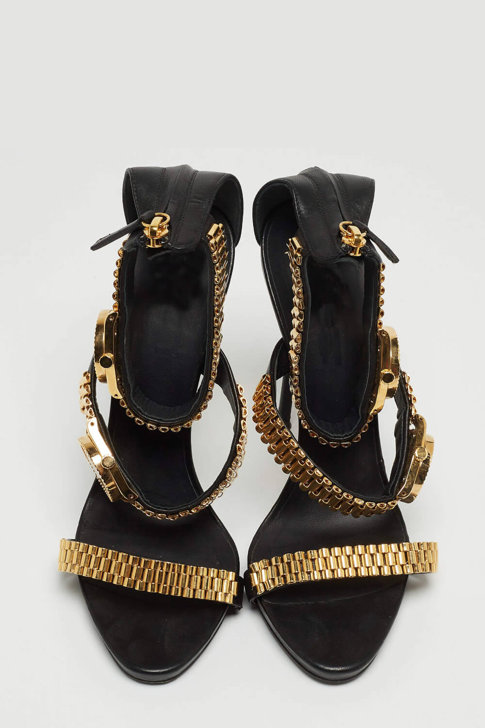 Watch Strap Open Toe Stiletto Heel Sandals