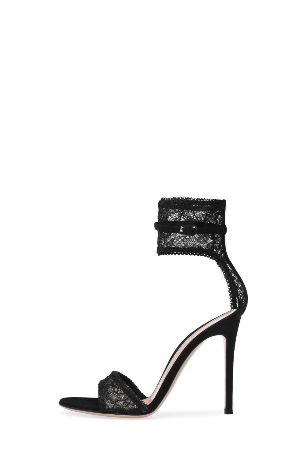 Lace Open Round Toe Stiletto Heel