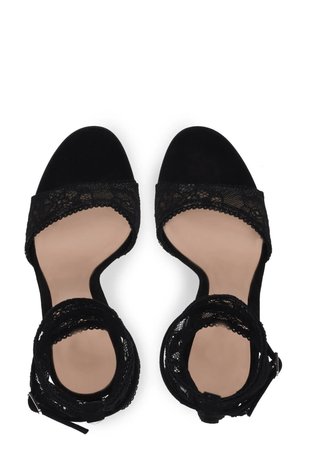 Lace Open Round Toe Stiletto Heel