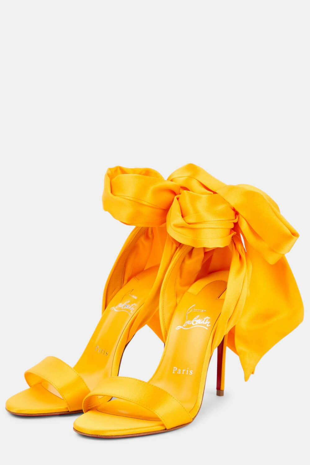 Satin Ribbon Ankle-Wrap Strappy Stiletto Sandals