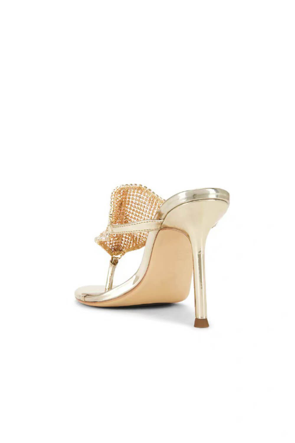 Crystal Embellished Toe Thong Stiletto Heel Sandals