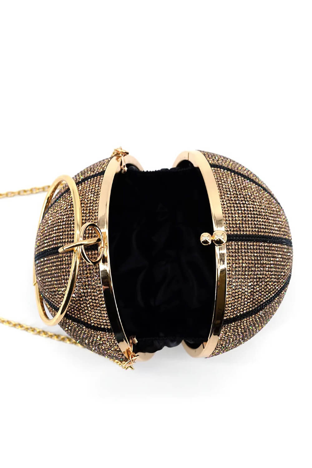 Rhinestone Basketball Evening Clutch With Straps