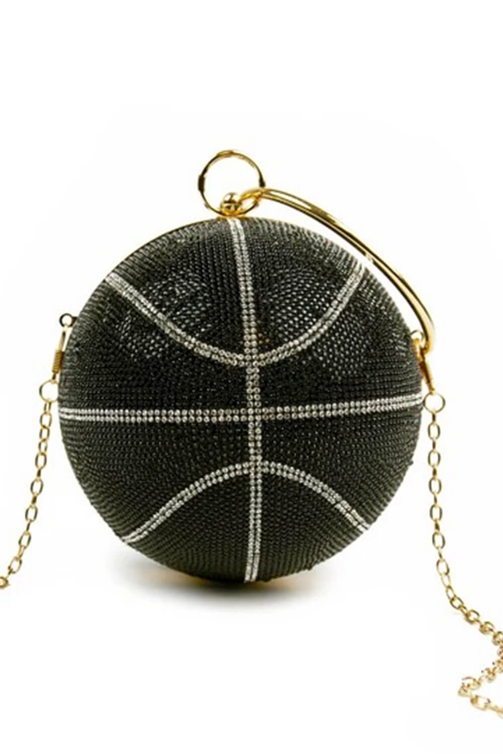 Rhinestone Basketball Evening Clutch With Straps