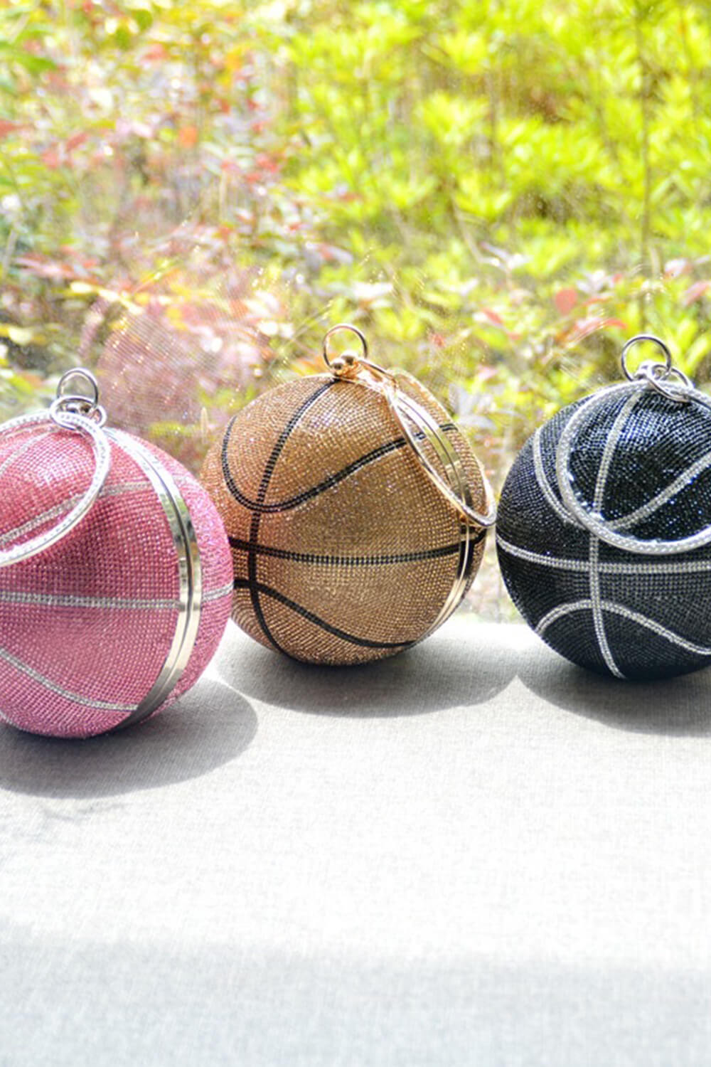Rhinestone Basketball Evening Clutch With Straps