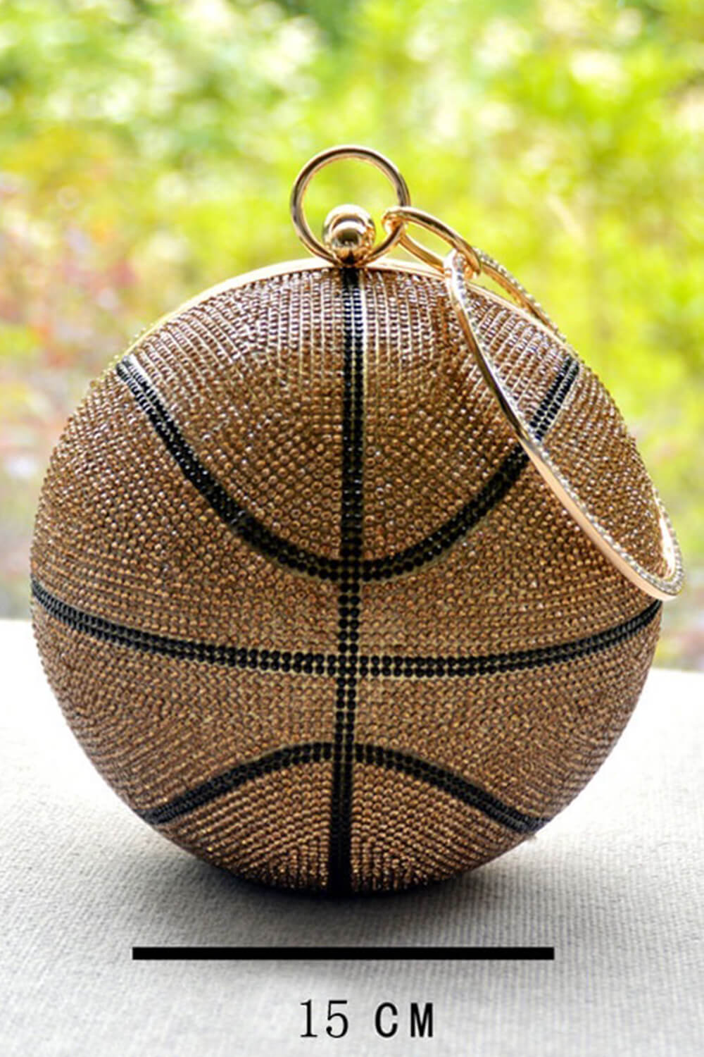 Rhinestone Basketball Evening Clutch With Straps