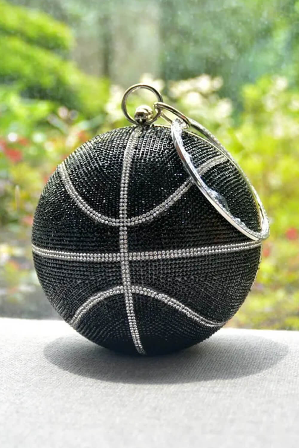 Rhinestone Basketball Evening Clutch With Straps
