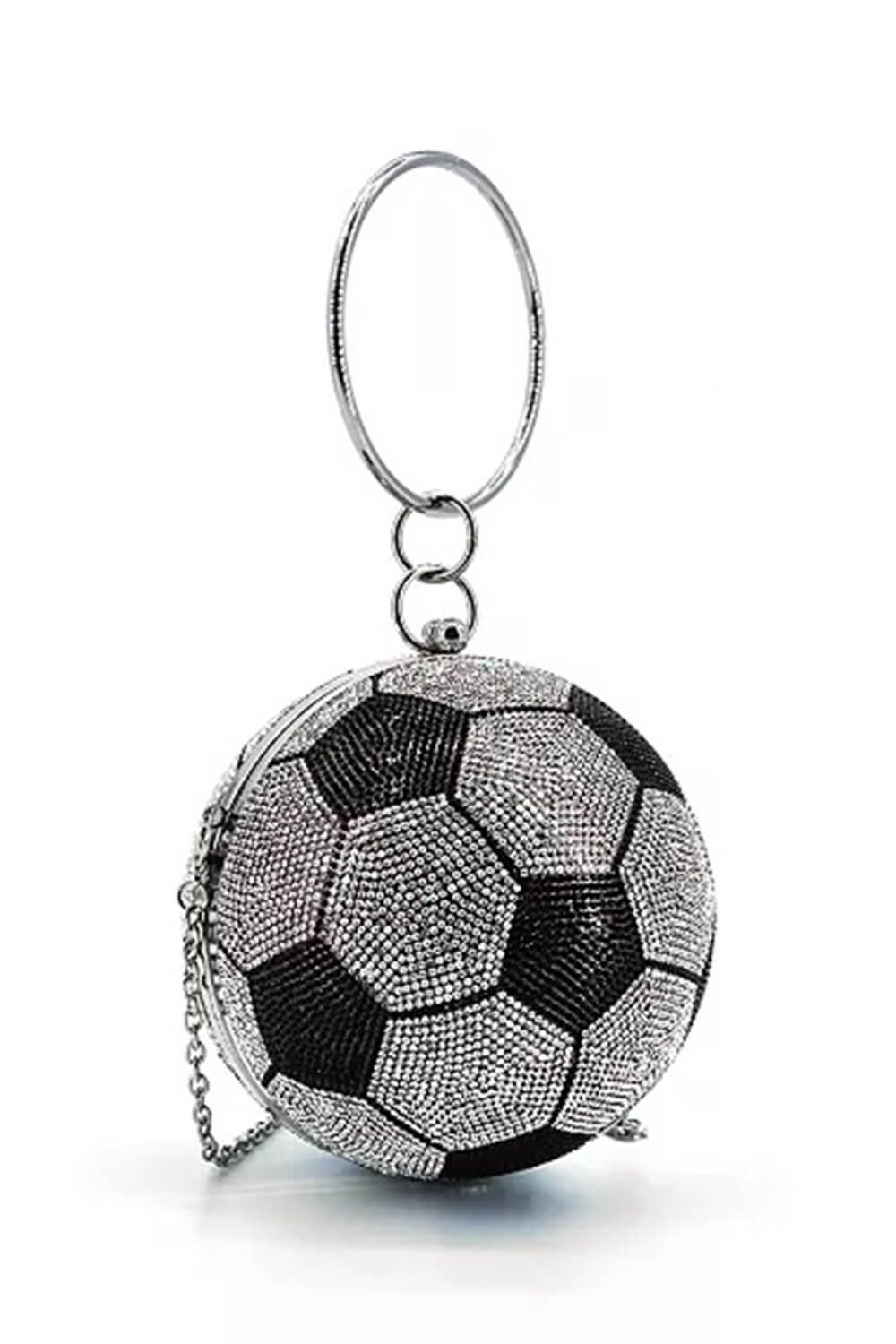 Rhinestone Soccer Evening Clutch With Straps