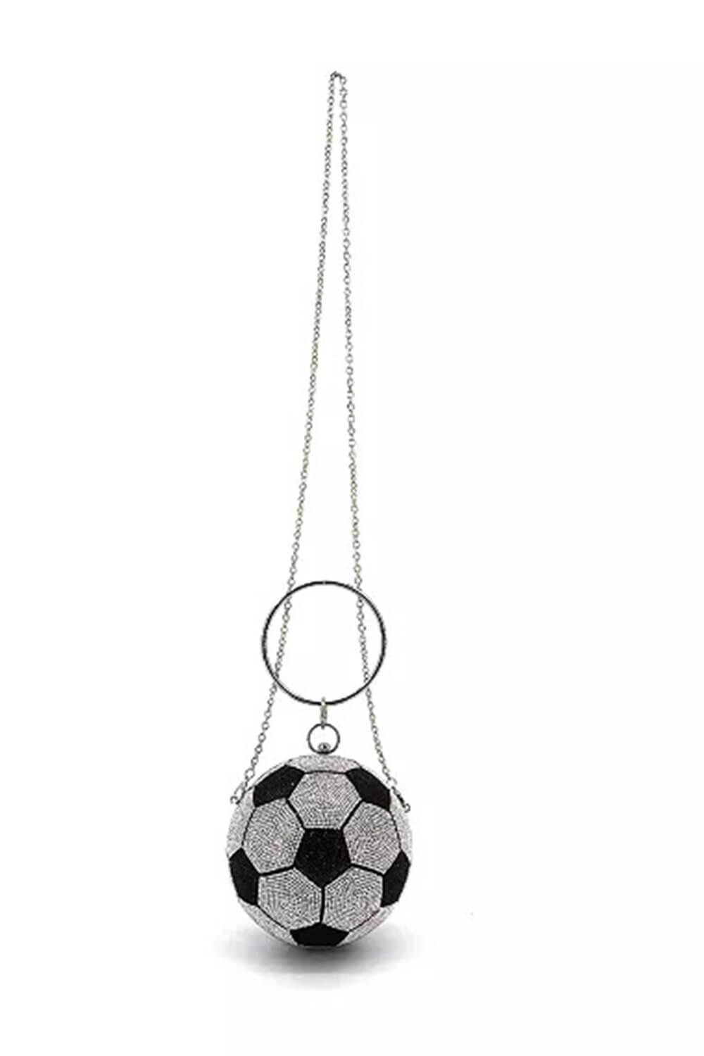 Rhinestone Soccer Evening Clutch With Straps
