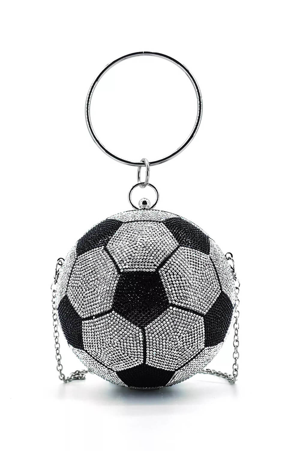 Rhinestone Soccer Evening Clutch With Straps