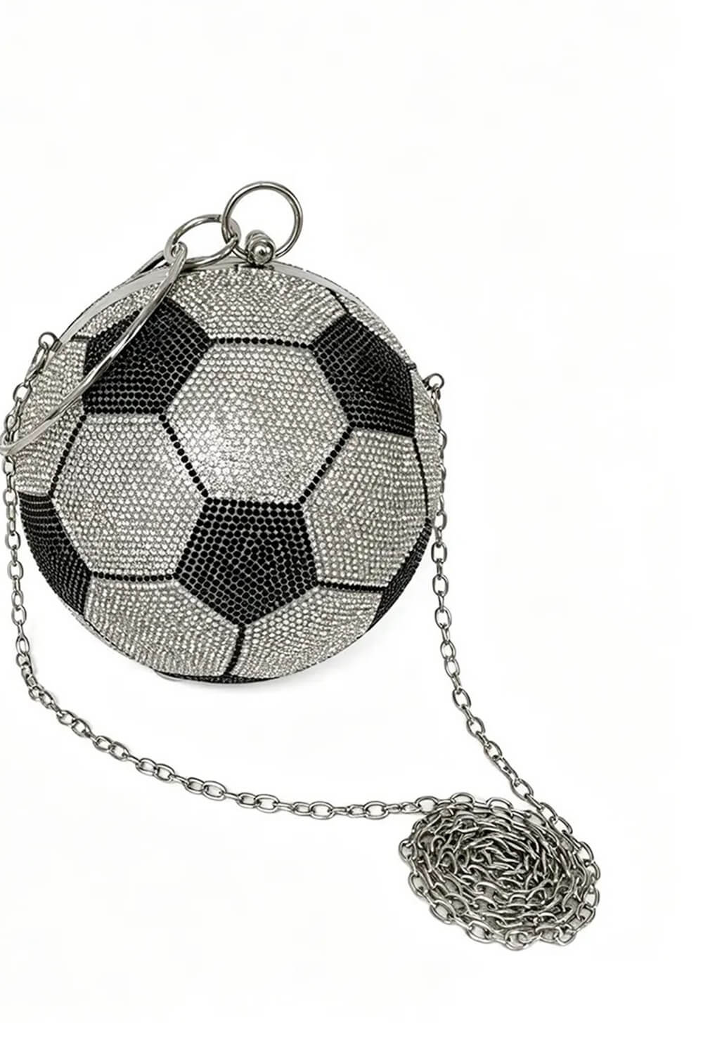 Rhinestone Soccer Evening Clutch With Straps