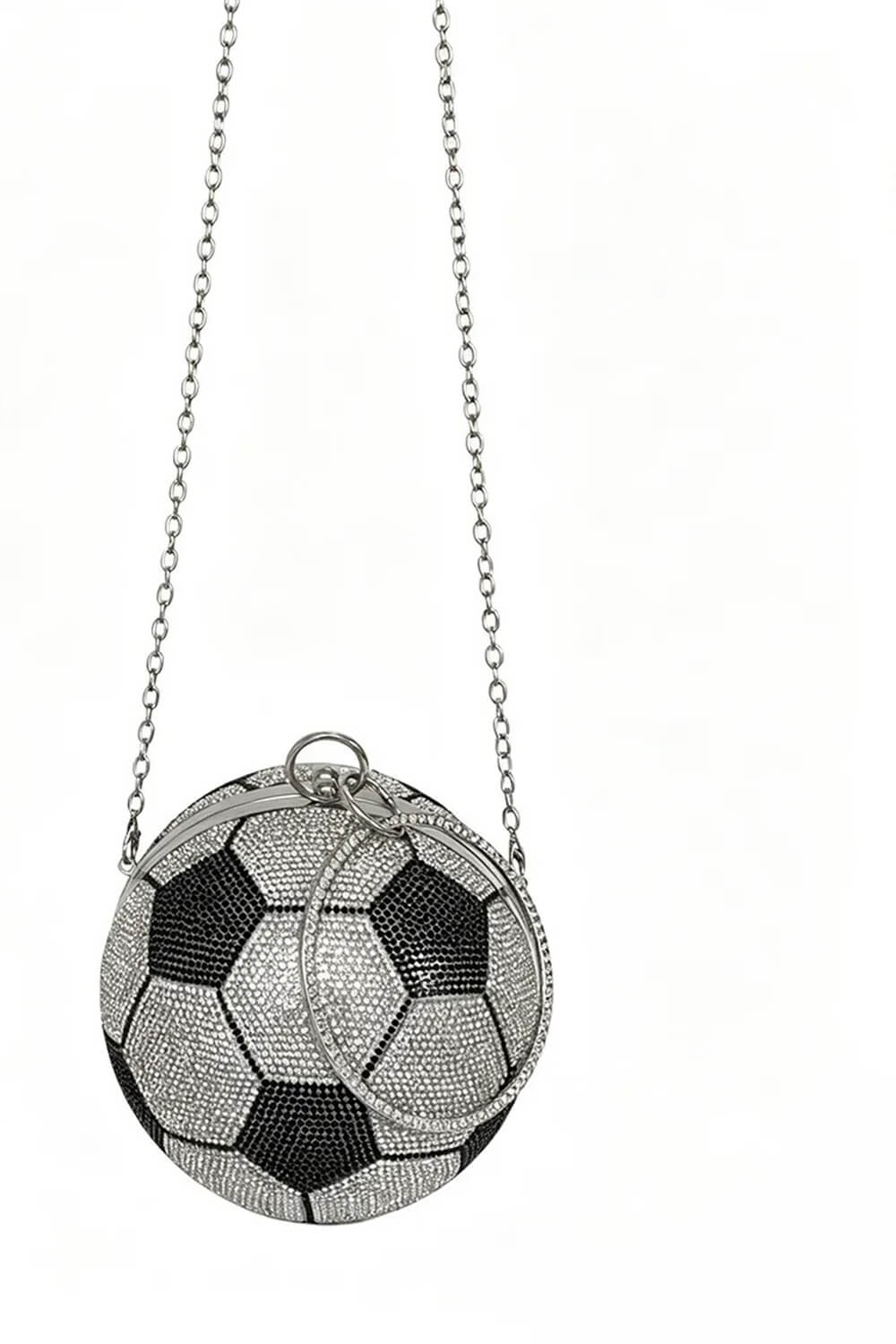 Rhinestone Soccer Evening Clutch With Straps