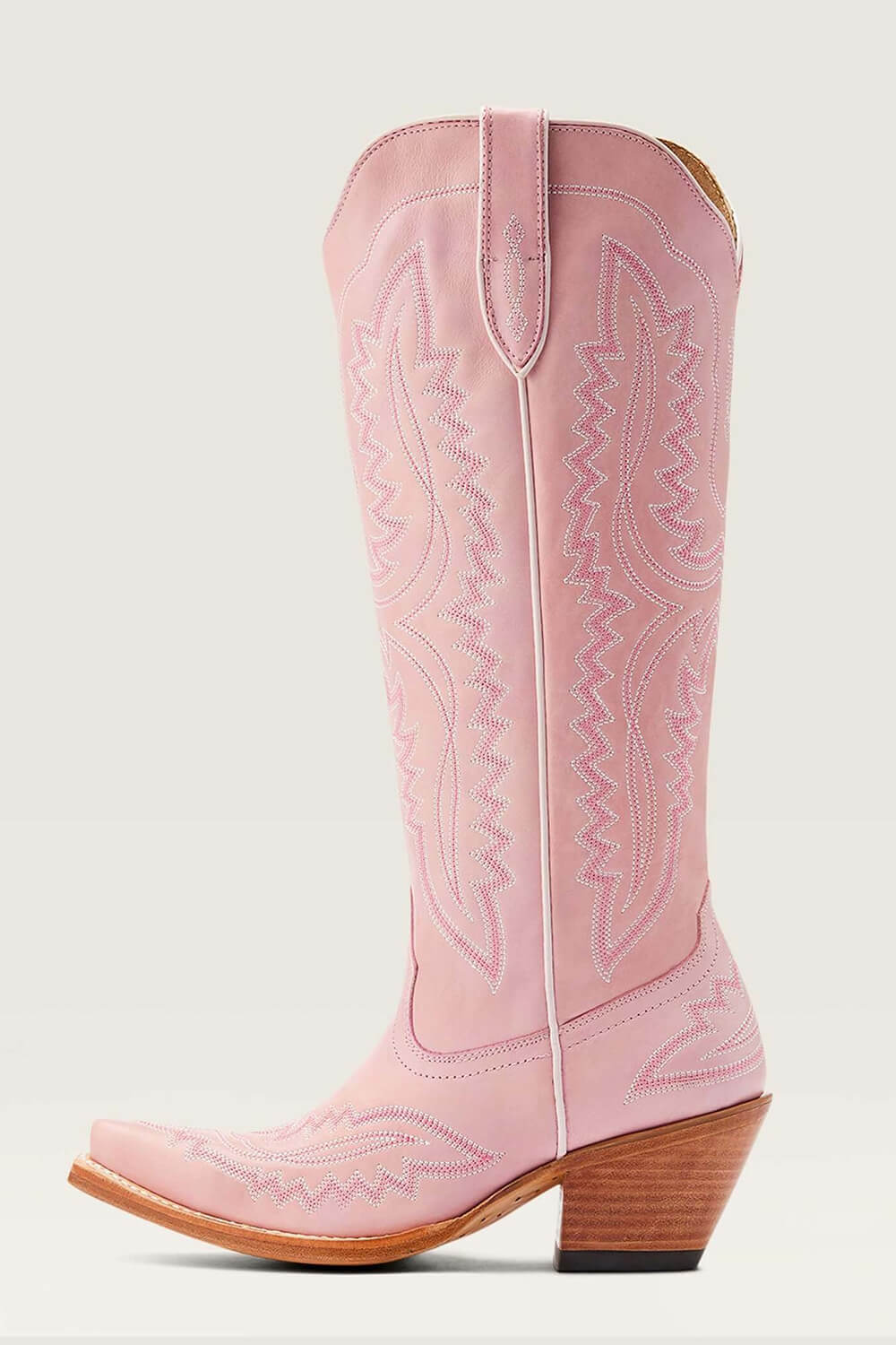 Embroidered Western Cowboy Pointed-Toe Mid-Calf Boots