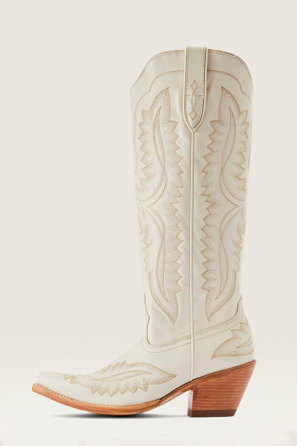 Embroidered Western Cowboy Pointed-Toe Mid-Calf Boots