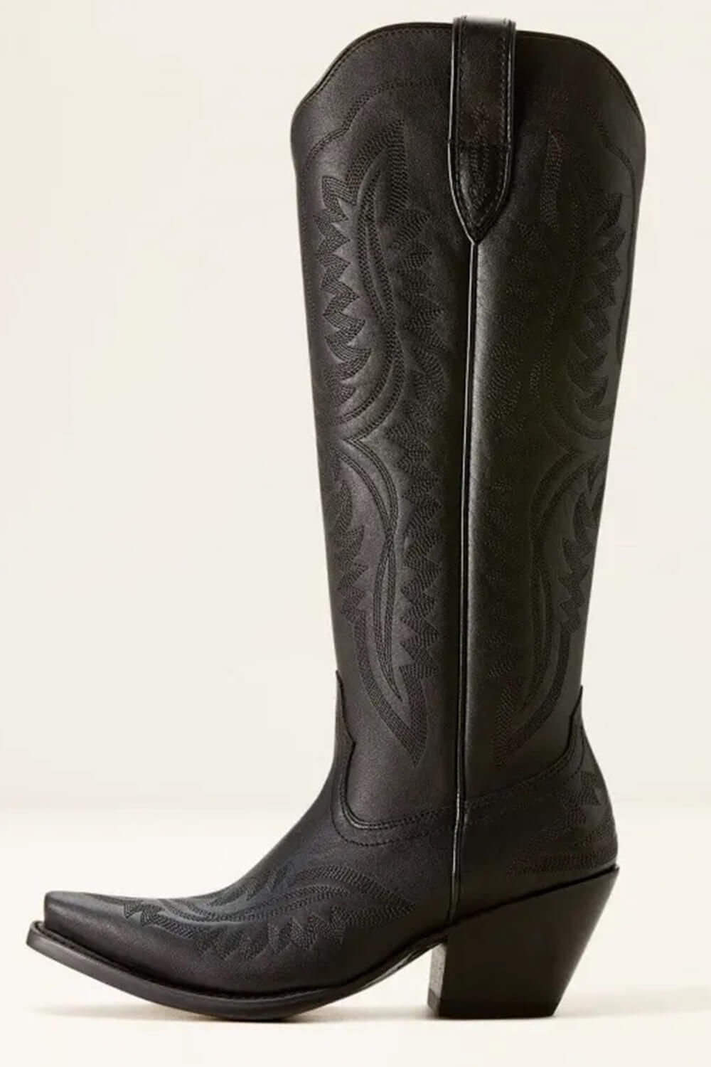 Embroidered Western Cowboy Pointed-Toe Mid-Calf Boots