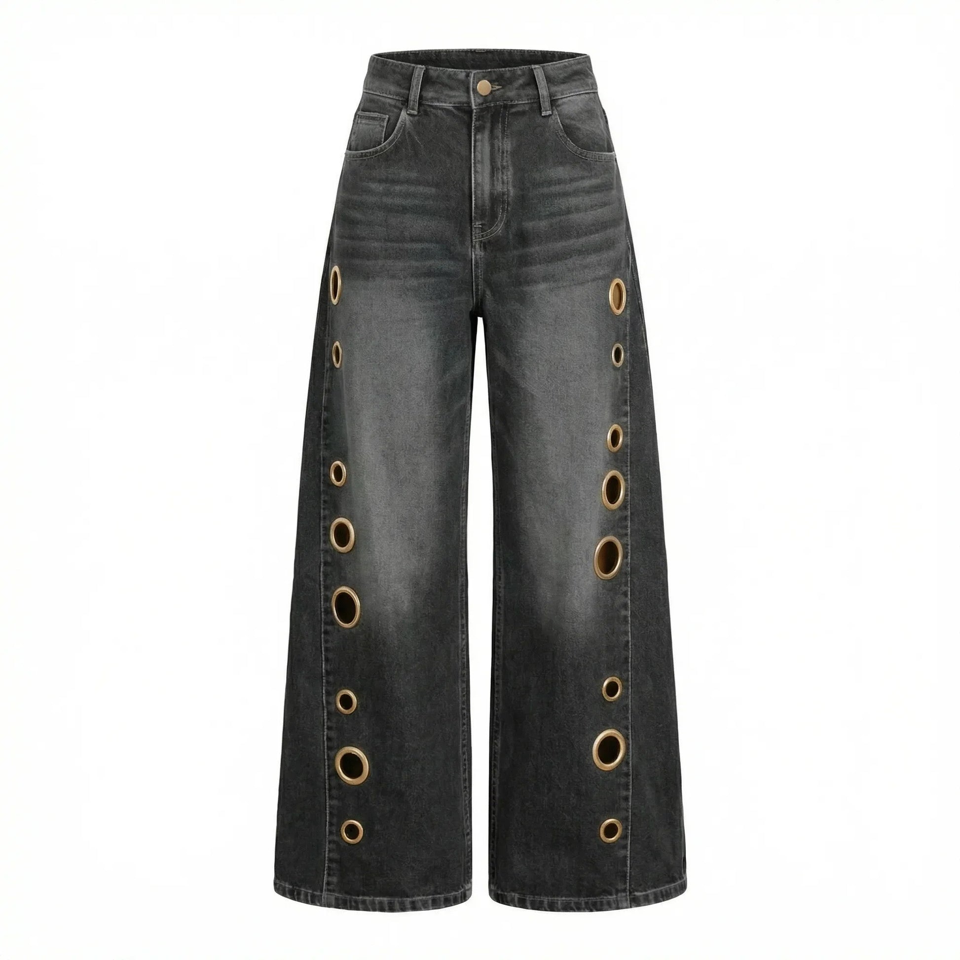 Luna Cutout Wide Leg Jeans