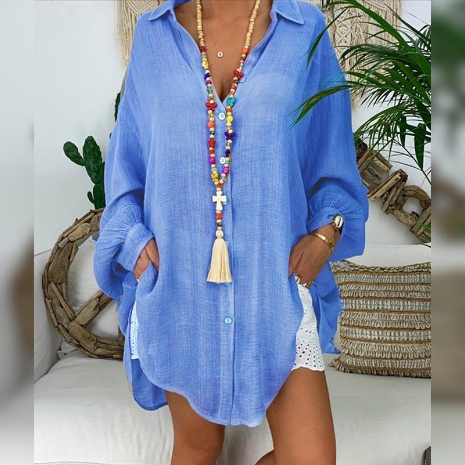TIZANIA BLOUSE Blue