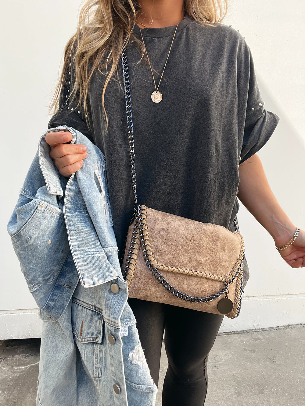 Pochette bandoulière à emporter Tan