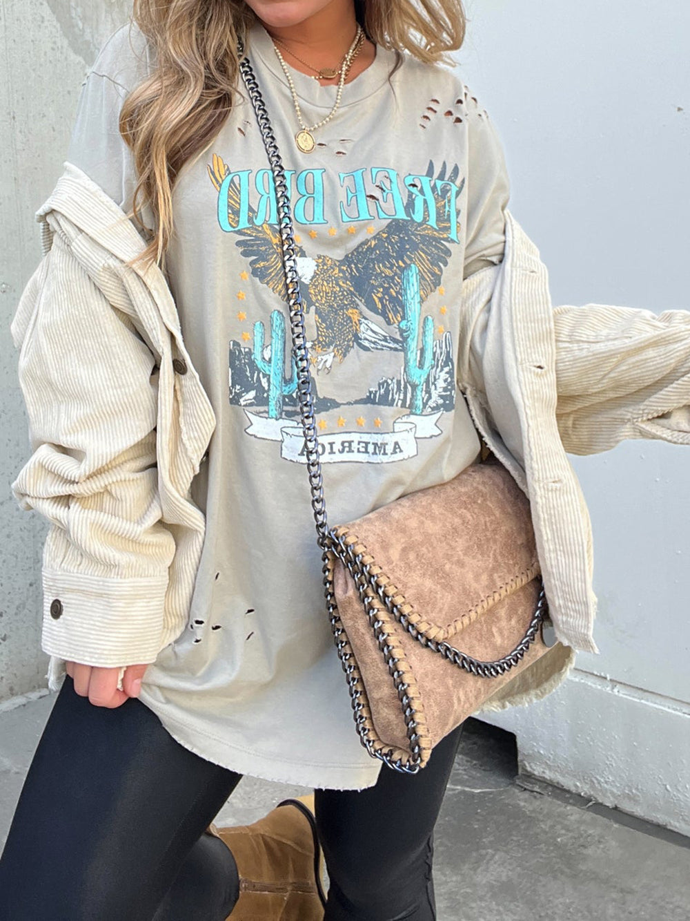 Pochette bandoulière à emporter Tan