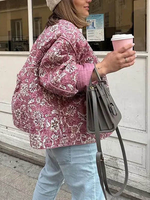 Veste à imprimé floral vintage