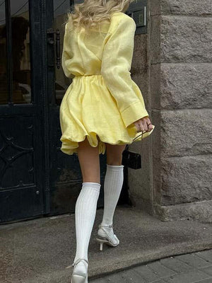 Ensemble deux pièces chemise et jupe frais et doux