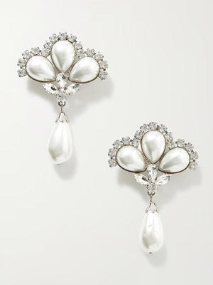 Boucles d'oreilles en perles en forme d'éventail de fleurs personnalisées