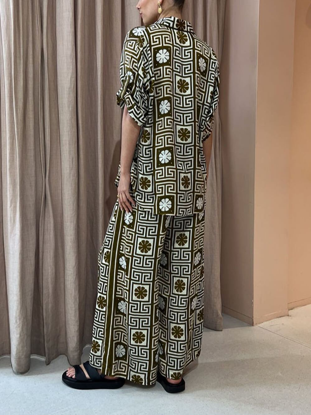 Chemise ample à imprimé unique