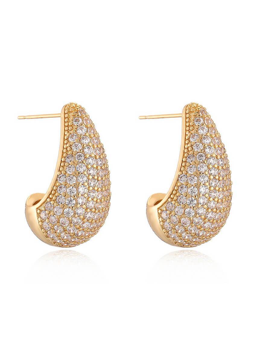 Diamantbesetzte Tropfenohrringe