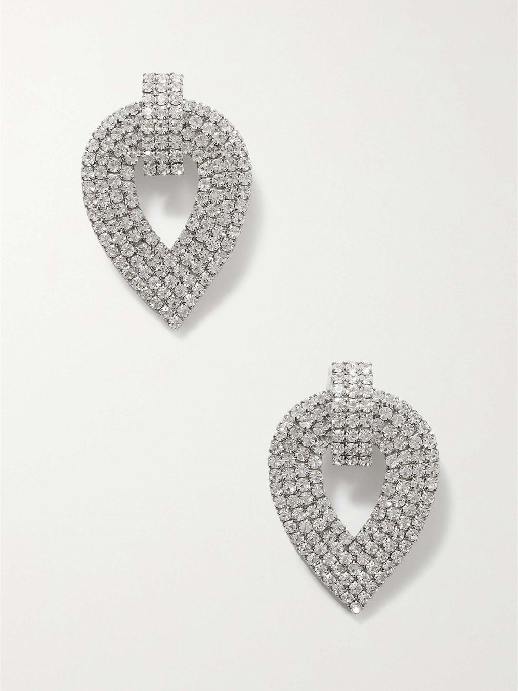 Geometrische Strass-Ohrclips