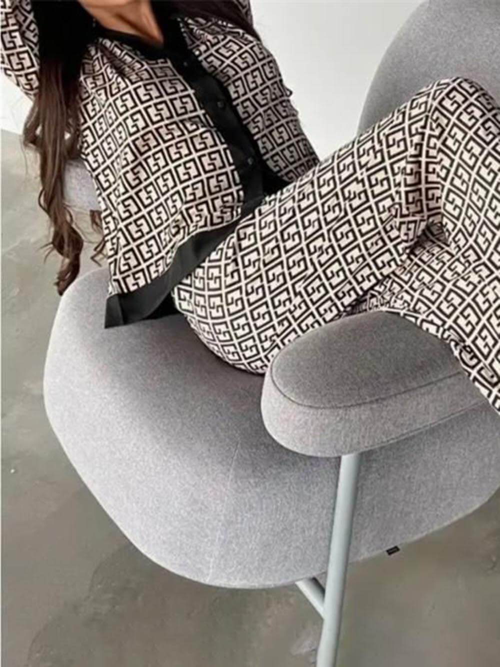 Ensemble pyjama et vêtements d'intérieur à imprimé patchwork écossais exquis