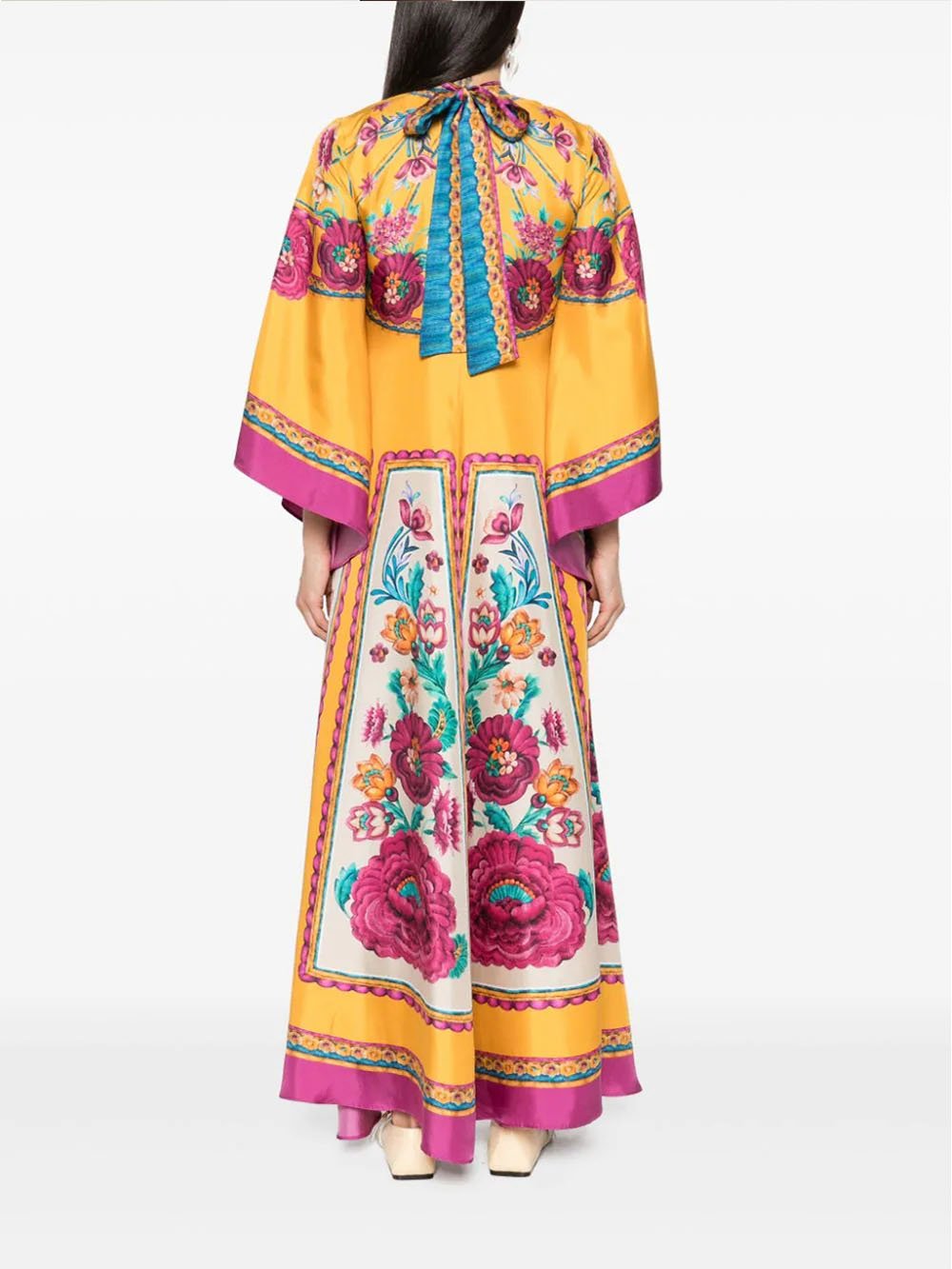 Lockeres Maxikleid im Vintage-Stil mit exquisitem Musterdruck