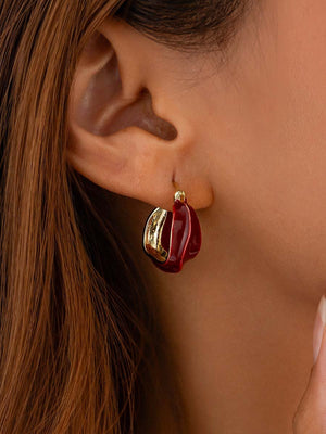 Modische geometrische Twist-Ohrringe