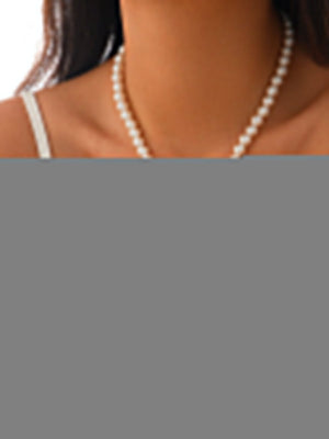 Christmas Snowflake Pearl Holiday Gift Necklace Set