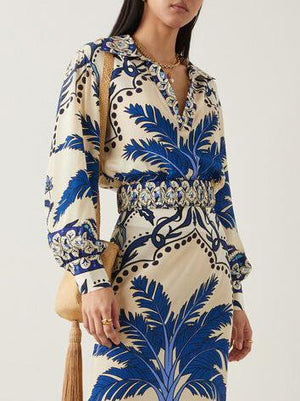 Einzigartiges kurzes Oberteil mit Palmen-Blumenmuster