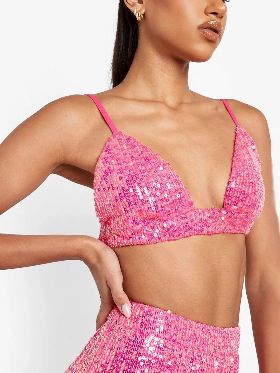 Camisole-Top mit Pailletten