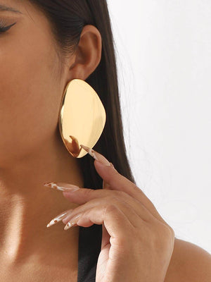 Boucles d'oreilles géométriques irrégulières de style punk froid