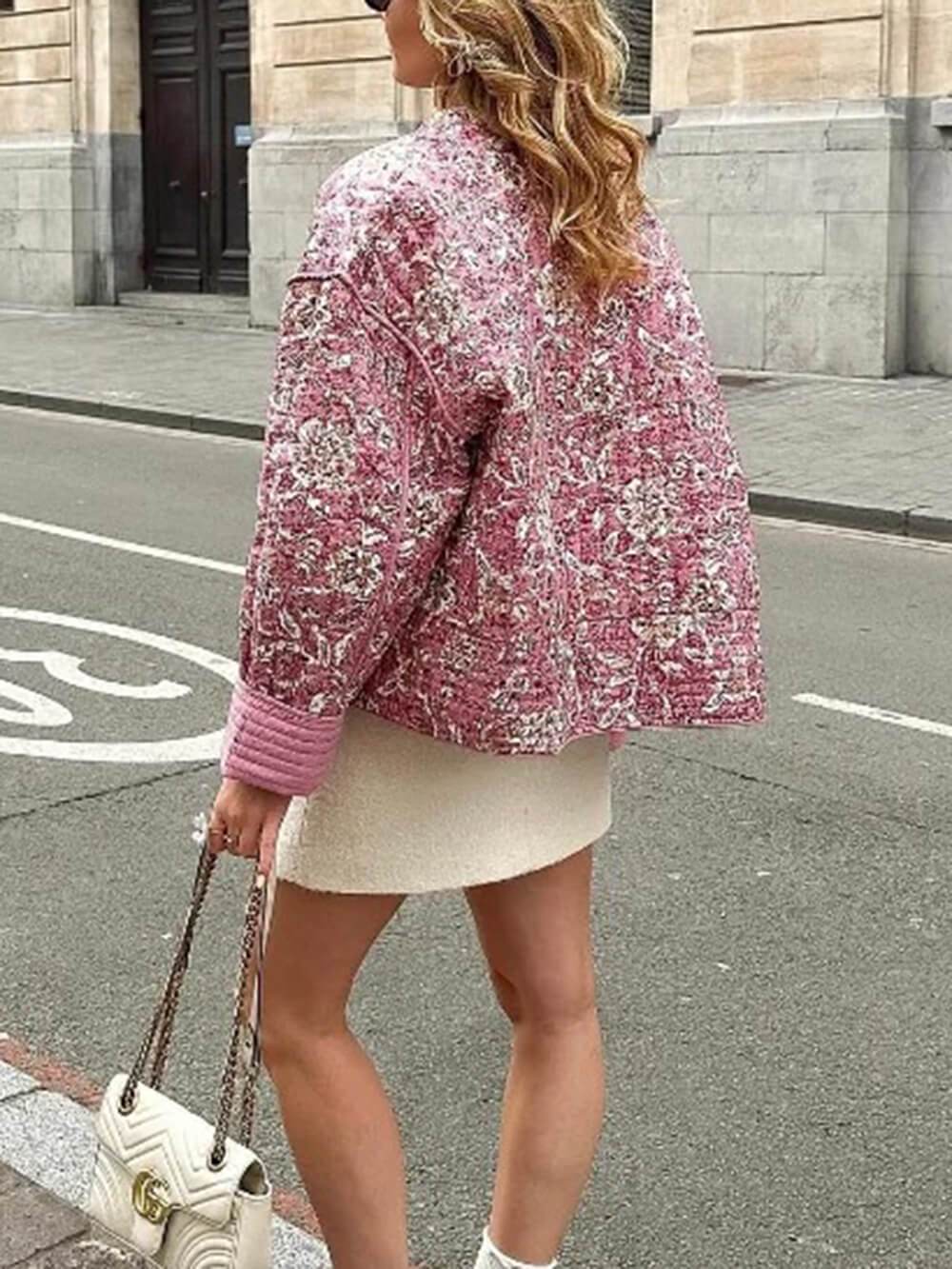 Veste à imprimé floral vintage