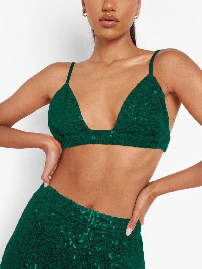 Camisole-Top mit Pailletten