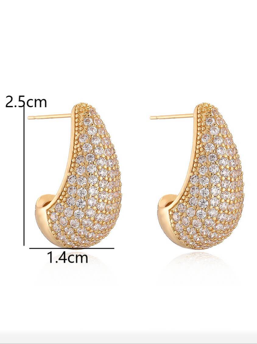 Diamantbesetzte Tropfenohrringe