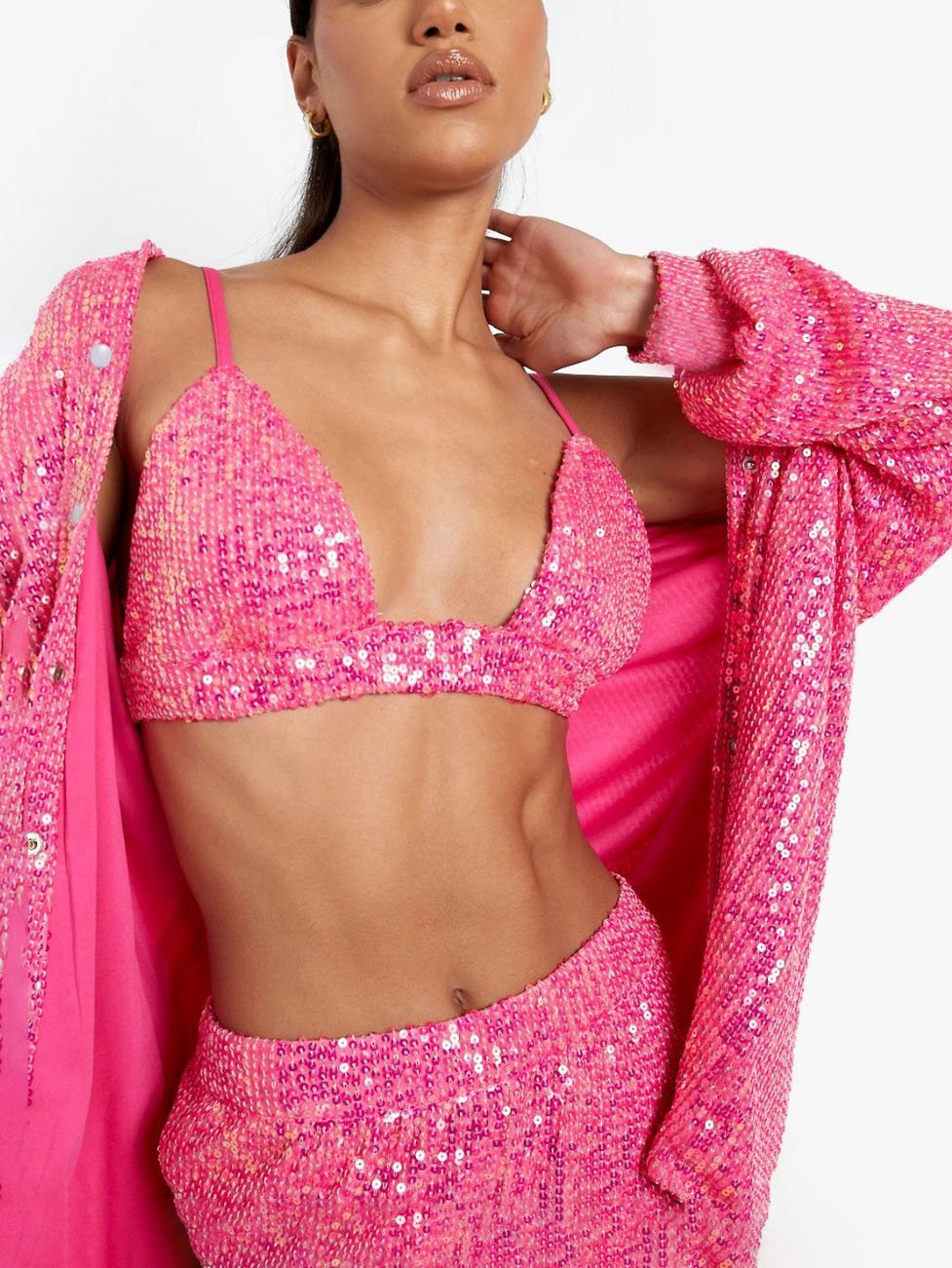 Camisole-Top mit Pailletten