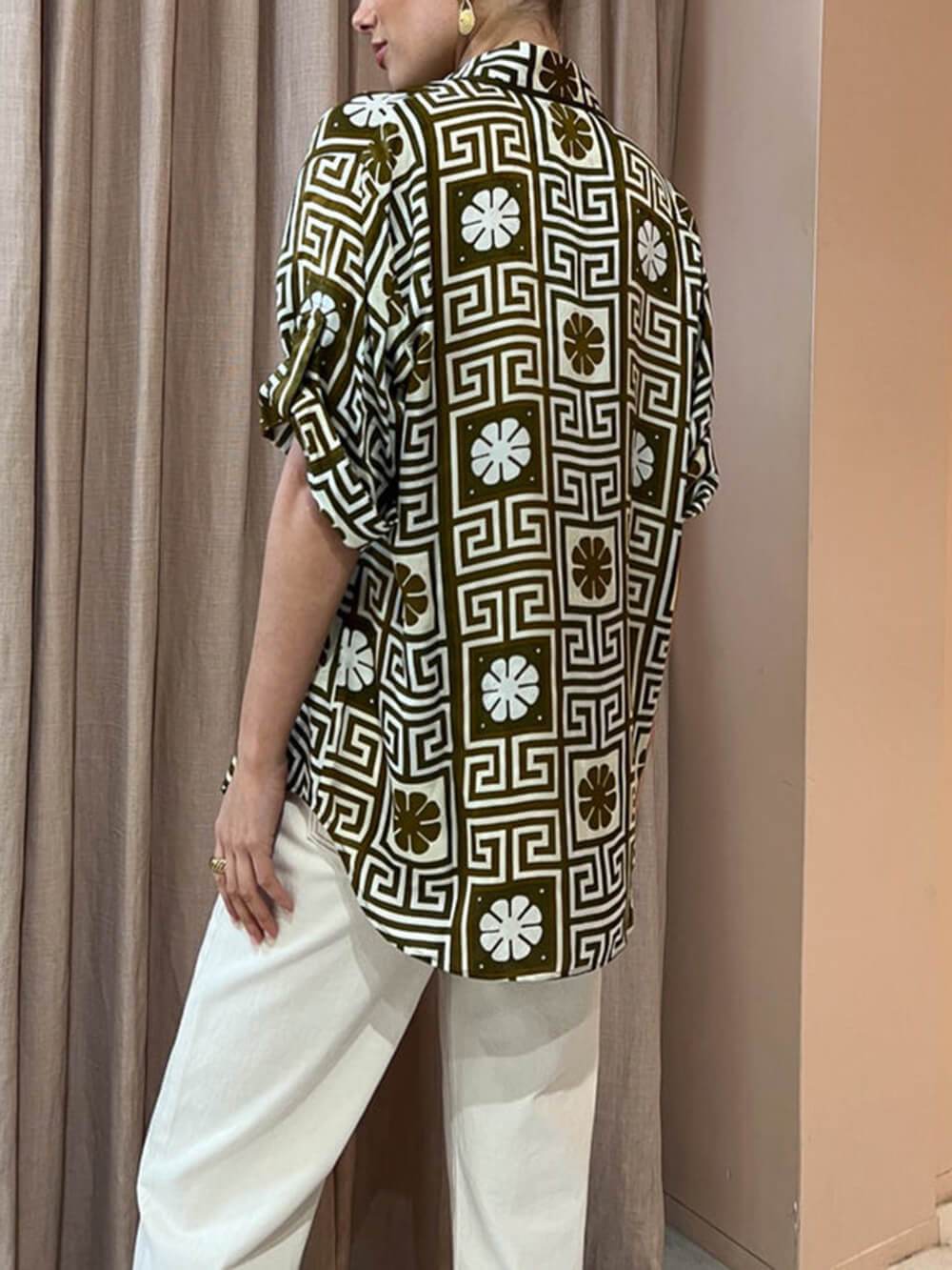 Chemise ample à imprimé unique