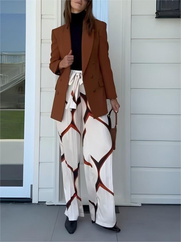 Modische lässige Anzugjacke mit Revers