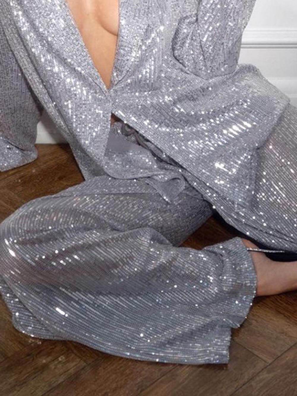 Pantalon élégant à paillettes