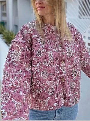 Veste à imprimé floral vintage