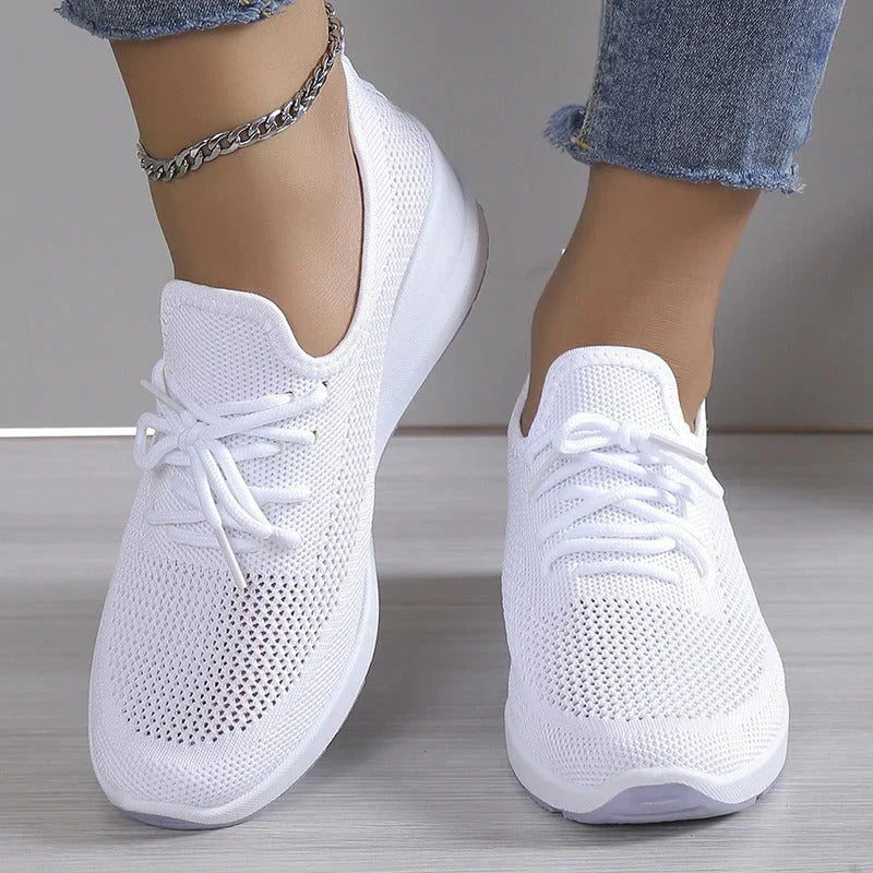 The Riviera Knit Wedge Sneakers